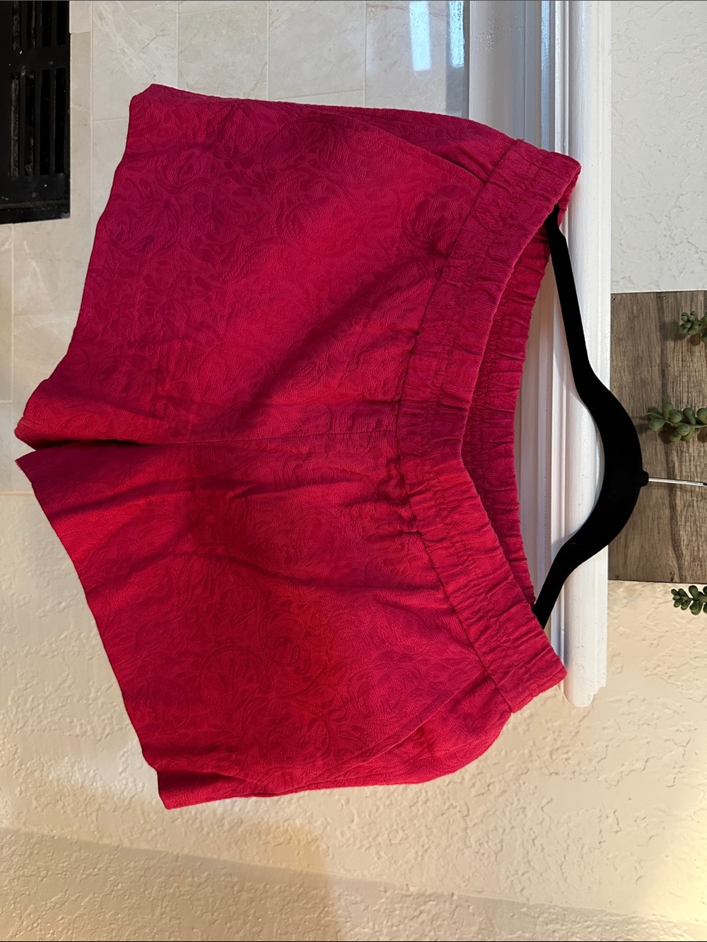 J. Crew Jacquard Shorts in Raspberry